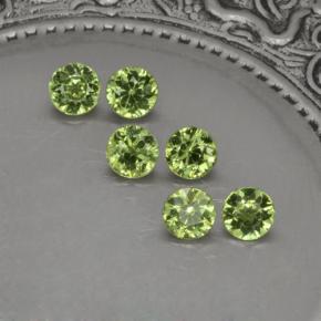 Verde bosque claro Granate Demantoide Gema - 0.2ct Corte Diamante (ID: 265572)