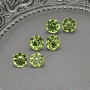 1.40 ctw Green Demantoid Garnet Stones, Natural Demantoid Garnet in Diamond-Cut Shape for Sale