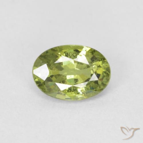 0.59ct Natural Olive Green Demantoid Garnet, Oval, VS-SI