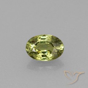 Светло-зеленый Гранат Демантоид Камень - 0.6ct Фасетный Овал (ID: 272919)