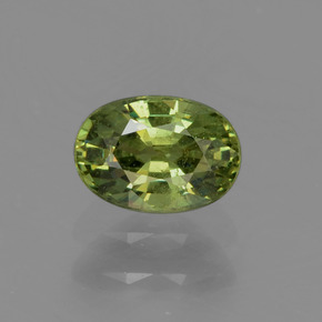 Medium Green Demantoid-Granat Edelstein - 0.7ct Oval facettiert (ID: 272926)