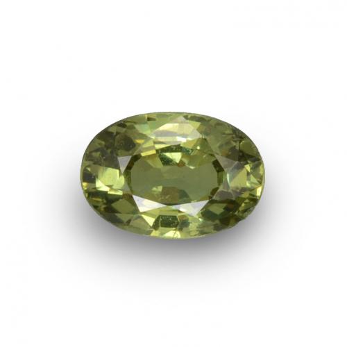 0.7ct Oval Facet Golden Green Demantoid Garnet Gem for sale 0.7ct Oval Facet Golden Green Demantoid Garnet Gem (ID: 272944)