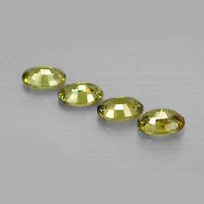 Demantoid Garnet Gemstones in 6 x 4 mm (calibrated) Size for Sale, Demantoid Garnet Stones in Golden Green Color