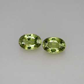 1.11 ct Green Demantoid Garnet Gemstone, Demantoid Garnet Gem in Oval Facet Shape for Sale.