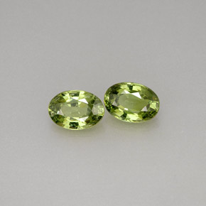 1.11 ct Green Demantoid Garnet Stone, Natural Demantoid Garnet in Oval Facet Shape for Sale