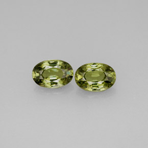 1.21 ct Green Demantoid Garnet Gemstone, Demantoid Garnet Gem in Oval Facet Shape for Sale.