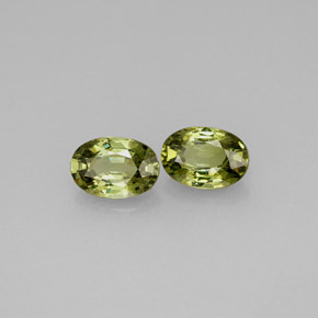 1.21 ct Green Demantoid Garnet Stone, Natural Demantoid Garnet in Oval Facet Shape for Sale