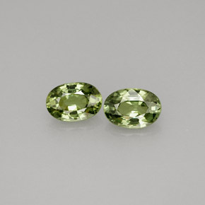 1.16 ct Green Demantoid Garnet Gemstone, Demantoid Garnet Gem in Oval Facet Shape for Sale.