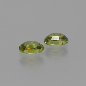 Demantoid Garnet Gemstone in 6 x 4 mm (calibrated) Size for Sale, Demantoid Garnet Stone in Golden Green Color