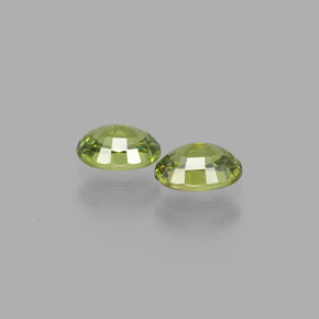 Demantoid Garnet Gemstones in 6 x 4.2 mm Size for Sale, Demantoid Garnet Stones in Yellowish Green Color