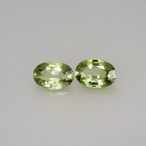 1.15 ct Green Demantoid Garnet Stone, Natural Demantoid Garnet in Oval Facet Shape for Sale