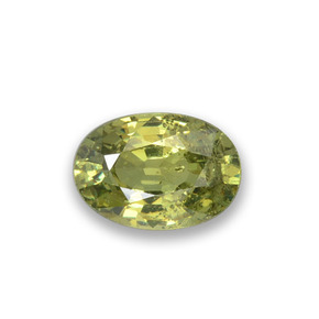 0.5ct Oval Facet Golden Green Demantoid Garnet for sale thumb image of 0.5ct Oval Facet Golden Green Demantoid Garnet (ID: 276493)