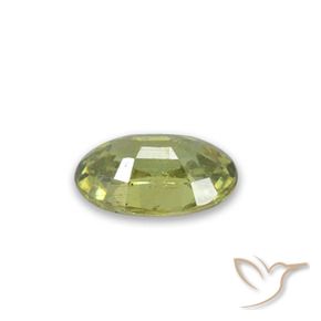 Demantoid Garnet Gemstone in 5.7 x 3.8 mm Size for Sale, Demantoid Garnet Stone in Warm Forest Green Color