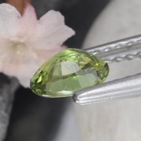Demantoid Garnet Gemstone in 6 x 4 mm (calibrated) Size for Sale, Demantoid Garnet Stone in Warm Green Color