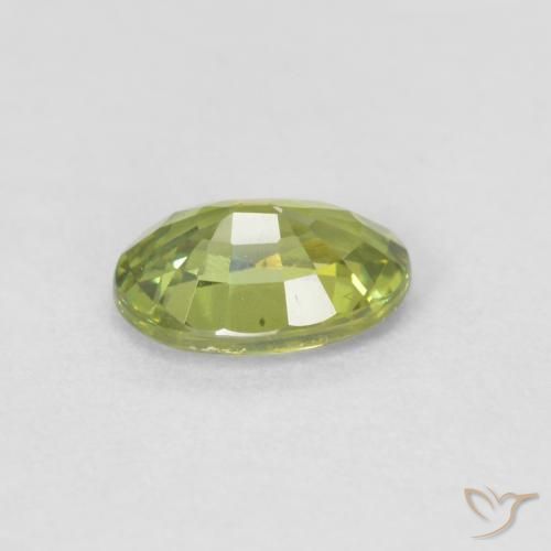 Demantoid Garnet Gemstone in 6 x 4.2 mm Size for Sale, Demantoid Garnet Stone in Medium Light Green Color