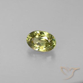 Grenat démantoïde taille ovale de 0,57 ct, 5,7 x 3,9 mm de Namibie, Photo A