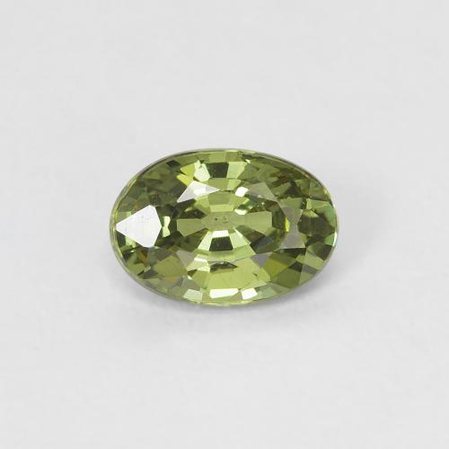 0.6ct Oval Facet Golden Green Demantoid Garnet Gem for sale 0.6ct Oval Facet Golden Green Demantoid Garnet Gem (ID: 278686)