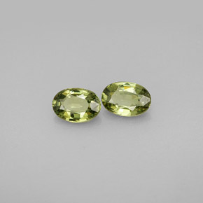 0.99 ct Green Demantoid Garnet Stone, Natural Demantoid Garnet in Oval Facet Shape for Sale
