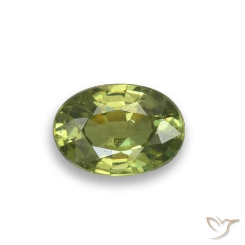 0.60ct Natural Yellowish Green Demantoid Garnet, Oval, VS