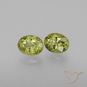 0.87 ctw Green Demantoid Garnet Stones, Natural Demantoid Garnet in Oval Facet Shape for Sale