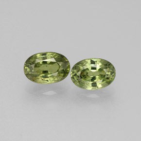 1.31 ct Green Demantoid Garnet Gemstone, Demantoid Garnet Gem in Oval Facet Shape for Sale.
