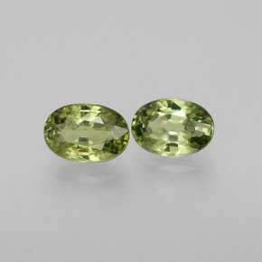 1.31 ct Green Demantoid Garnet Stone, Natural Demantoid Garnet in Oval Facet Shape for Sale