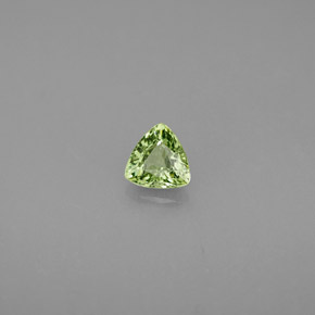 0.35 ct Green Demantoid Garnet Stone, Natural Demantoid Garnet in Trillion Facet Shape for Sale