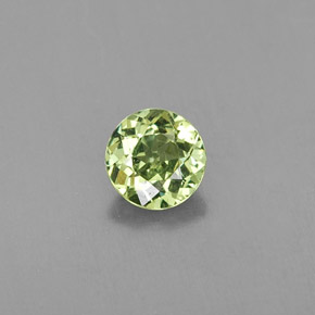 0.47 ct Green Demantoid Garnet Gemstone, Demantoid Garnet Gem in Round Facet Shape for Sale.