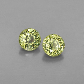 0.87 ct Yellow Demantoid Garnet Stone, Natural Demantoid Garnet in Round Facet Shape for Sale