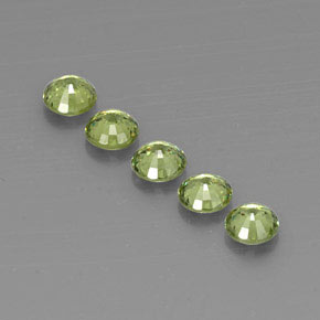 Demantoid Garnet Gemstones in 4.3 mm Size for Sale, Demantoid Garnet Stones in Medium Green  Color