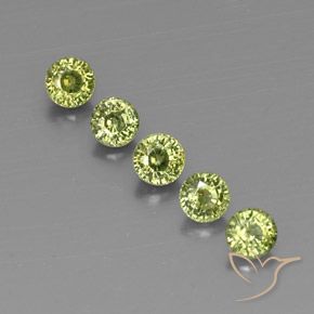 1.79ctw Natural Olive Green  Demantoid Garnet, Round, VVS-VS