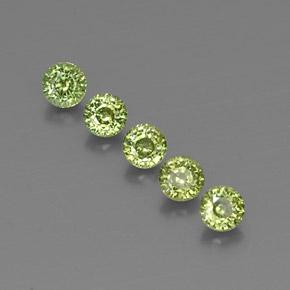 Olive Green Granate Demantoide Gema - 0.4ct Faceta Redonda (ID: 322109)