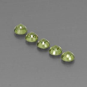 Demantoid Garnet Gemstones in 4.3 mm Size for Sale, Demantoid Garnet Stones in Medium Green Color