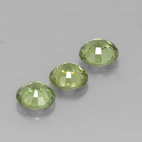 Demantoid Garnet Gemstone in 4.6 mm Size for Sale, Demantoid Garnet Stone in Greenish Golden Color