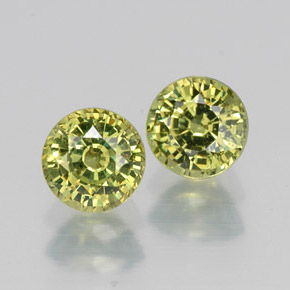 1.00 ct Green Demantoid Garnet Stone, Natural Demantoid Garnet in Round Facet Shape for Sale