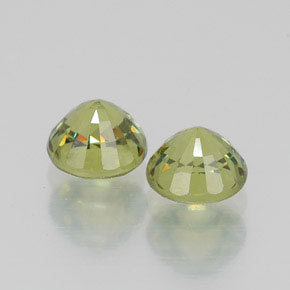 Demantoid Garnet Gemstone in 4.5 mm Size for Sale, Demantoid Garnet Stone in Golden Green Color