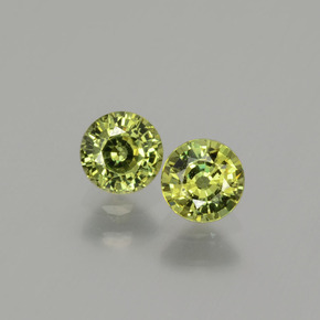 0.82 ct Green Demantoid Garnet Gemstone, Demantoid Garnet Gem in Round Facet Shape for Sale.