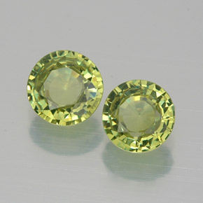 0.88 ct Green Demantoid Garnet Gemstone, Demantoid Garnet Gem in Round Facet Shape for Sale.