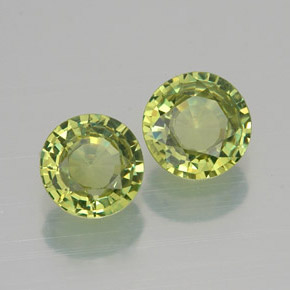 0.88 ct Green Demantoid Garnet Stone, Natural Demantoid Garnet in Round Facet Shape for Sale