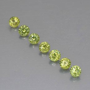 2.74 ct Green Demantoid Garnet Gemstone, Demantoid Garnet Gem in Round Facet Shape for Sale.