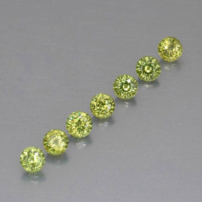 2.74 ct Green Demantoid Garnet Stone, Natural Demantoid Garnet in Round Facet Shape for Sale