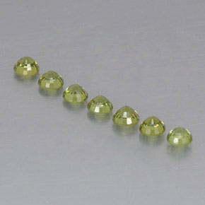 Demantoid Garnet Gemstone in 4 mm (calibrated) Size for Sale, Demantoid Garnet Stone in Golden Green Color