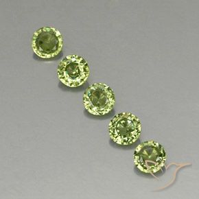 1.33ctw Natural Light Green Demantoid Garnet, Round, VVS-VS