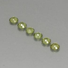 Demantoid Garnet Gemstones in 3.8 mm Size for Sale, Demantoid Garnet Stones in Medium Green Color