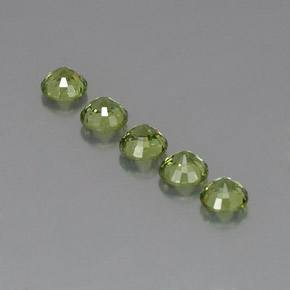 Demantoid Garnet Gemstones in 4.2 mm Size for Sale, Demantoid Garnet Stones in Green Color