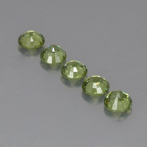 Demantoid Garnet Gemstones in 4 mm (calibrated) Size for Sale, Demantoid Garnet Stones in Forest Green Color