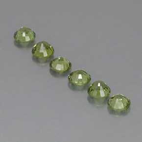 Demantoid Garnet Gemstone in 4 mm (calibrated) Size for Sale, Demantoid Garnet Stone in Green Color
