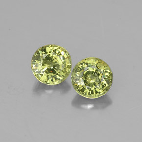 0.97 ct Green Demantoid Garnet Gemstone, Demantoid Garnet Gem in Round Facet Shape for Sale.