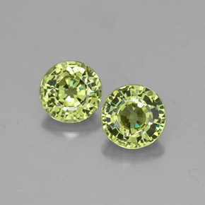 0.83 ct Green Demantoid Garnet Gemstone, Demantoid Garnet Gem in Round Facet Shape for Sale.