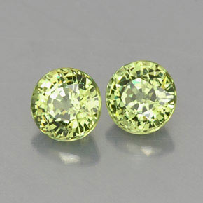0.71 ct Green Demantoid Garnet Stone, Natural Demantoid Garnet in Round Facet Shape for Sale
